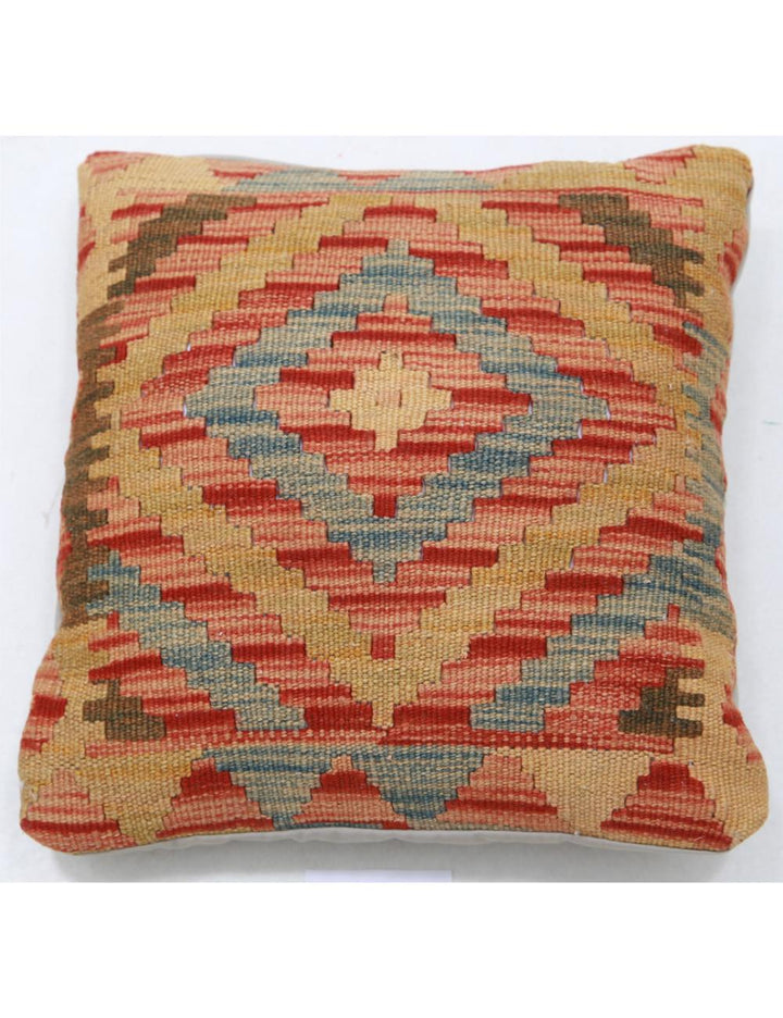 Afghan Tribal Pillow 1' 5" x 1' 5" Hand-Woven