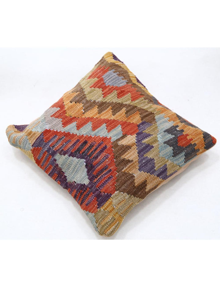 Hand Woven Tribal  Wool Pillow 1' 5" x 1' 5" - No. AT97993