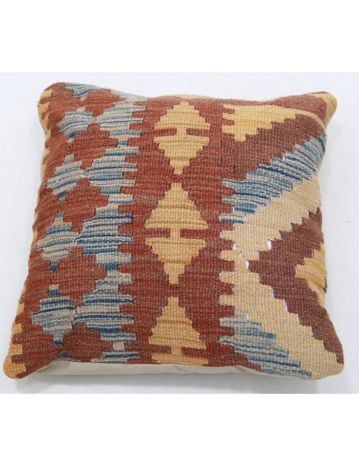 Afghan Tribal Pillow 1' 5" x 1' 5" Hand-Woven