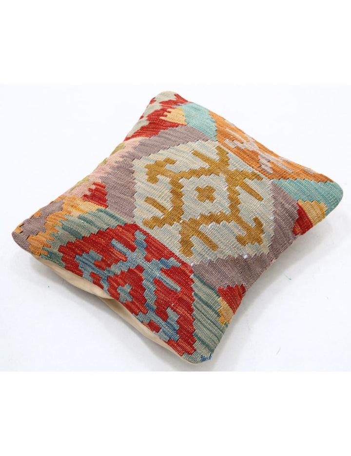 Afghan Tribal Pillow 1' 5" x 1' 5" Hand-Woven view