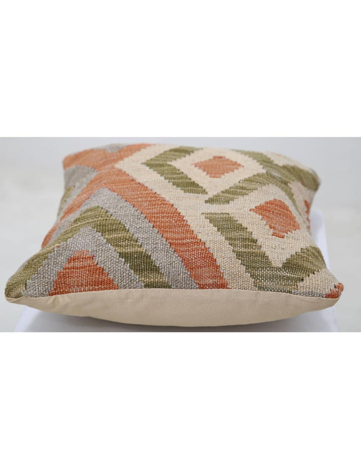 Afghan Tribal Pillow 1' 5" x 1' 5" Hand-Woven detail