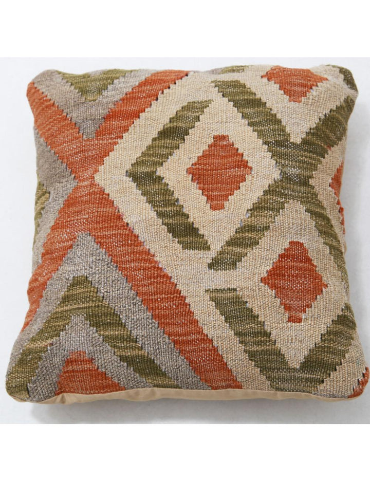 Afghan Tribal Pillow 1' 5" x 1' 5" Hand-Woven