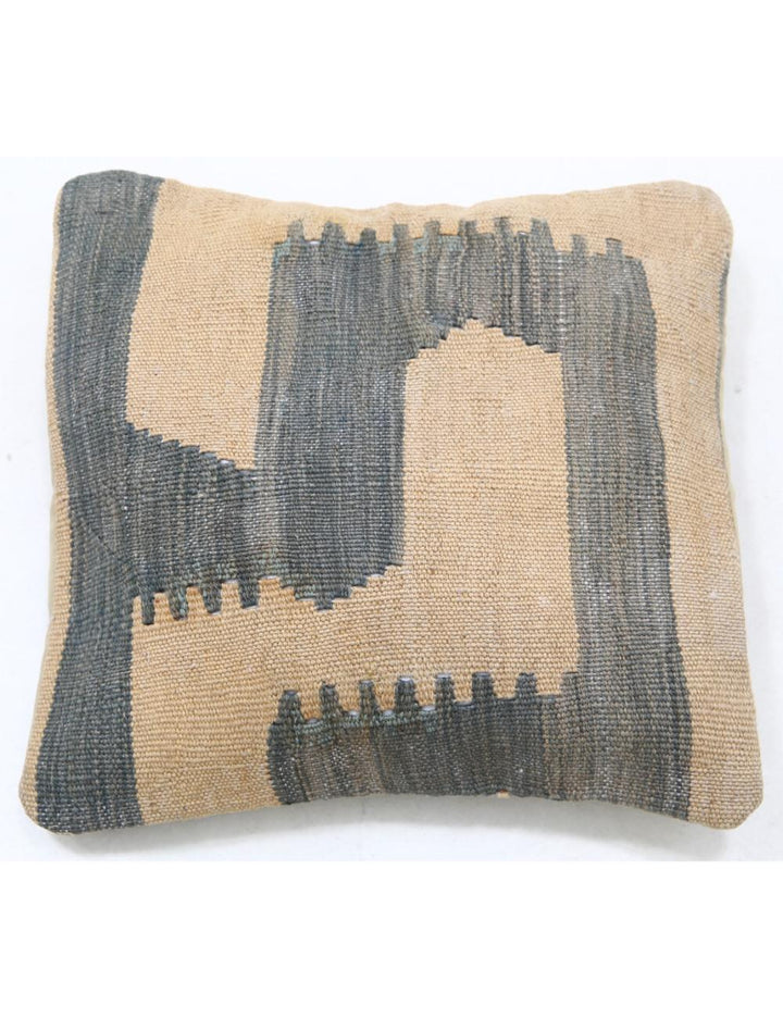 Hand Woven Tribal  Wool Pillow 1' 5" x 1' 5" - No. AT24201