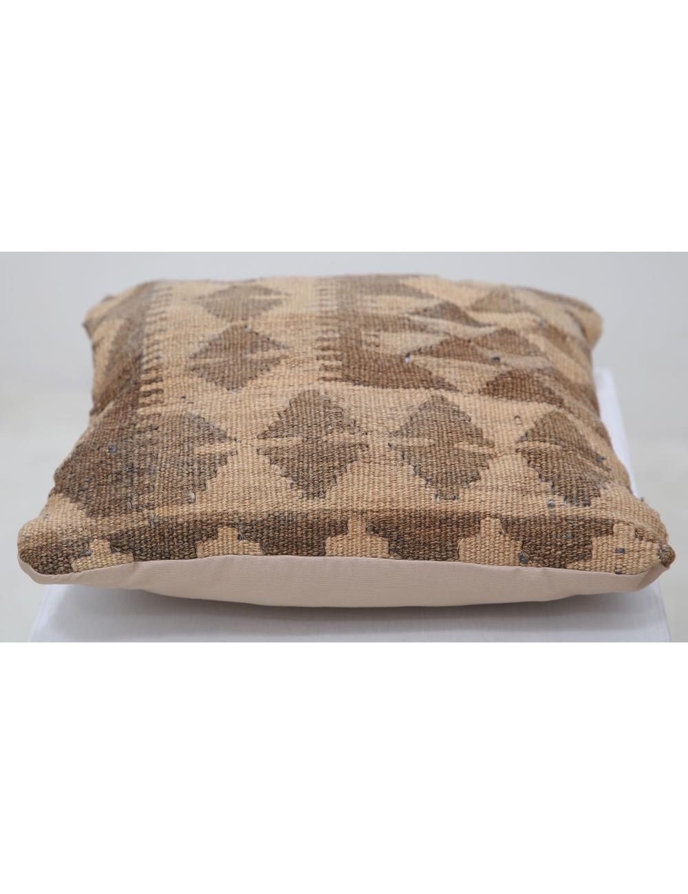 Afghan Tribal Pillow 1' 5" x 1' 5" Hand-Woven detail