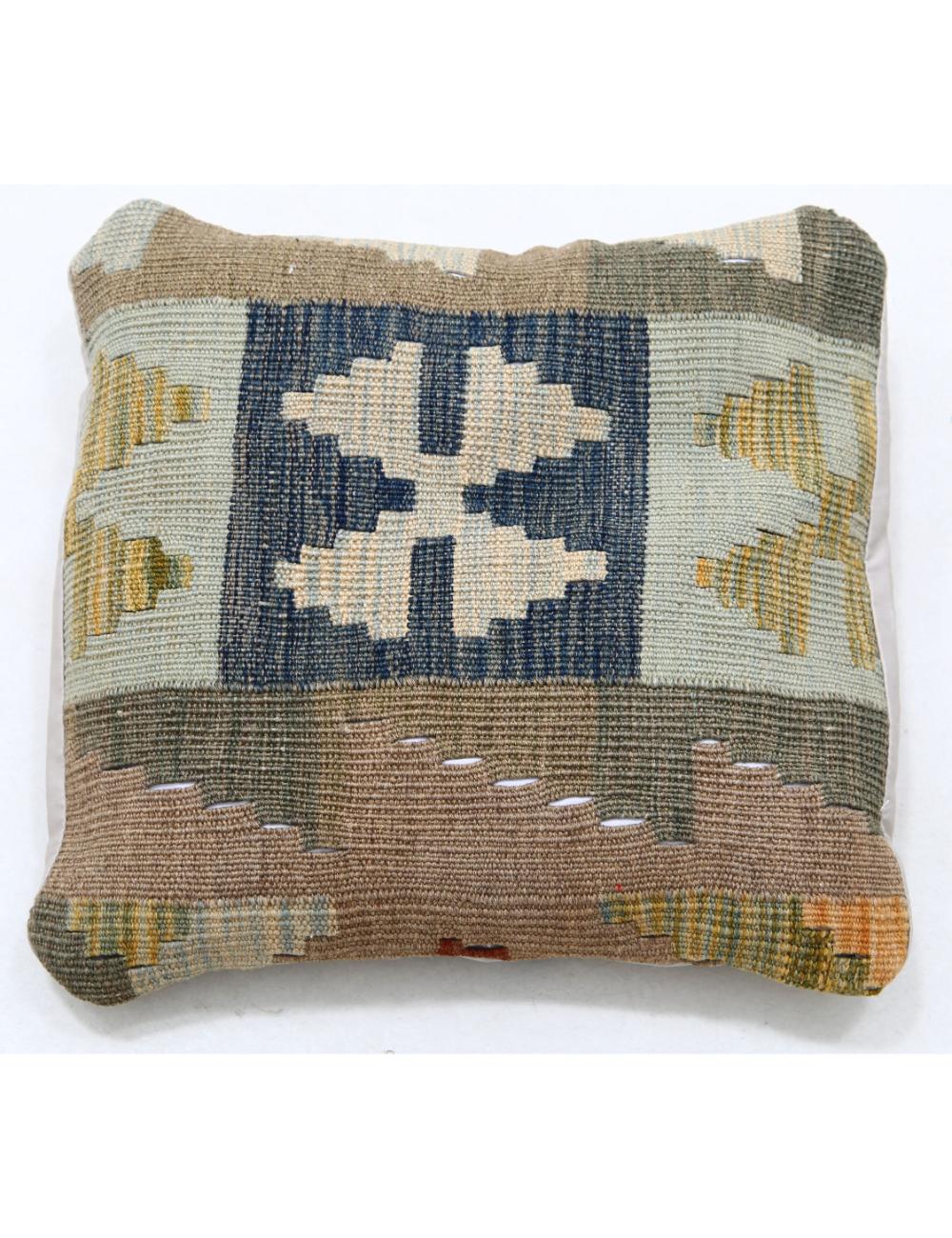 Afghan Tribal Pillow 1' 5" x 1' 5" Hand-Woven