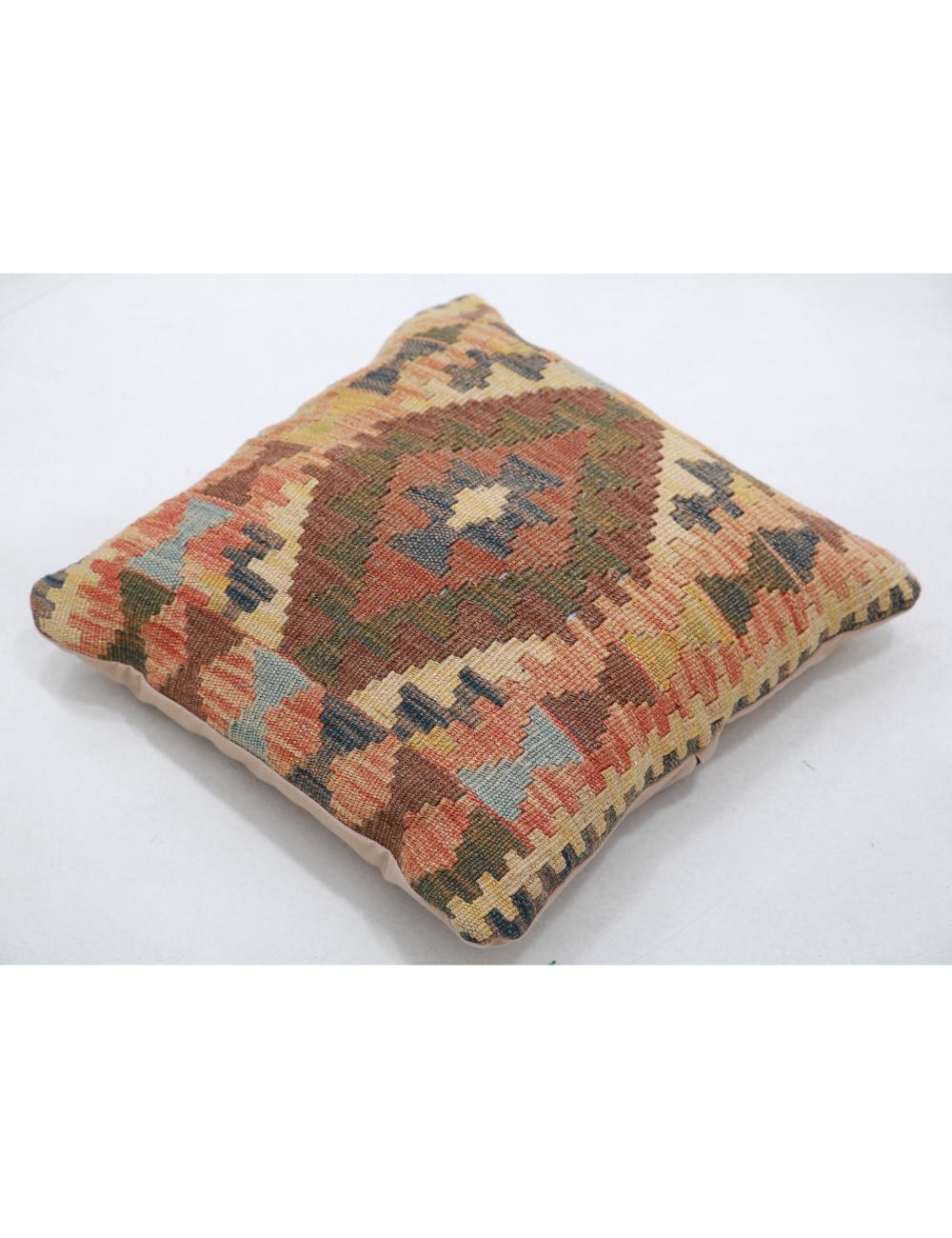 Hand Woven Tribal  Wool Pillow 1' 5" x 1' 5" - No. AT39643