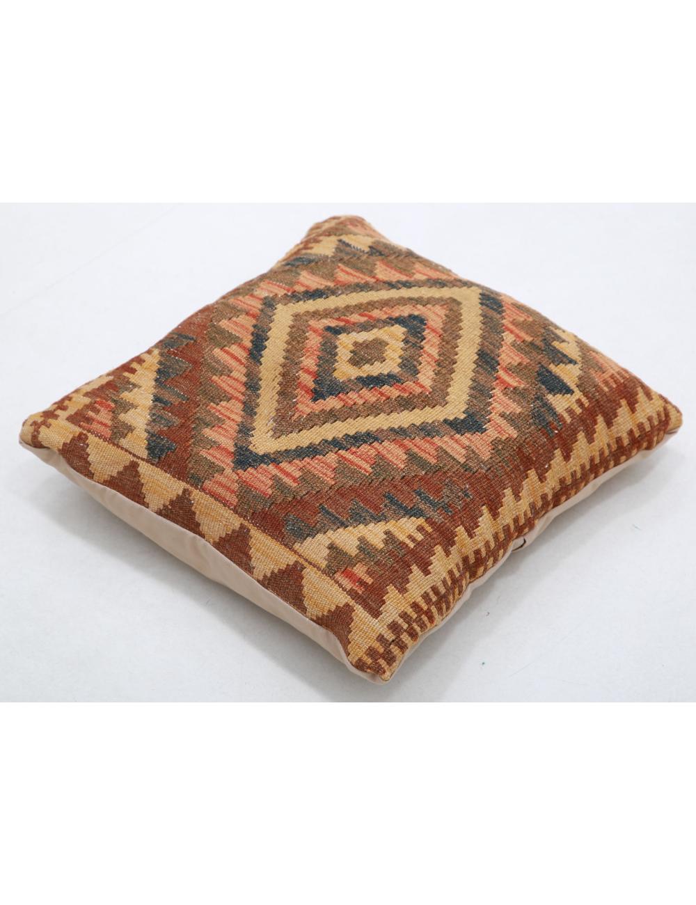 Hand Woven Tribal  Wool Pillow 1' 5" x 1' 5" - No. AT24480