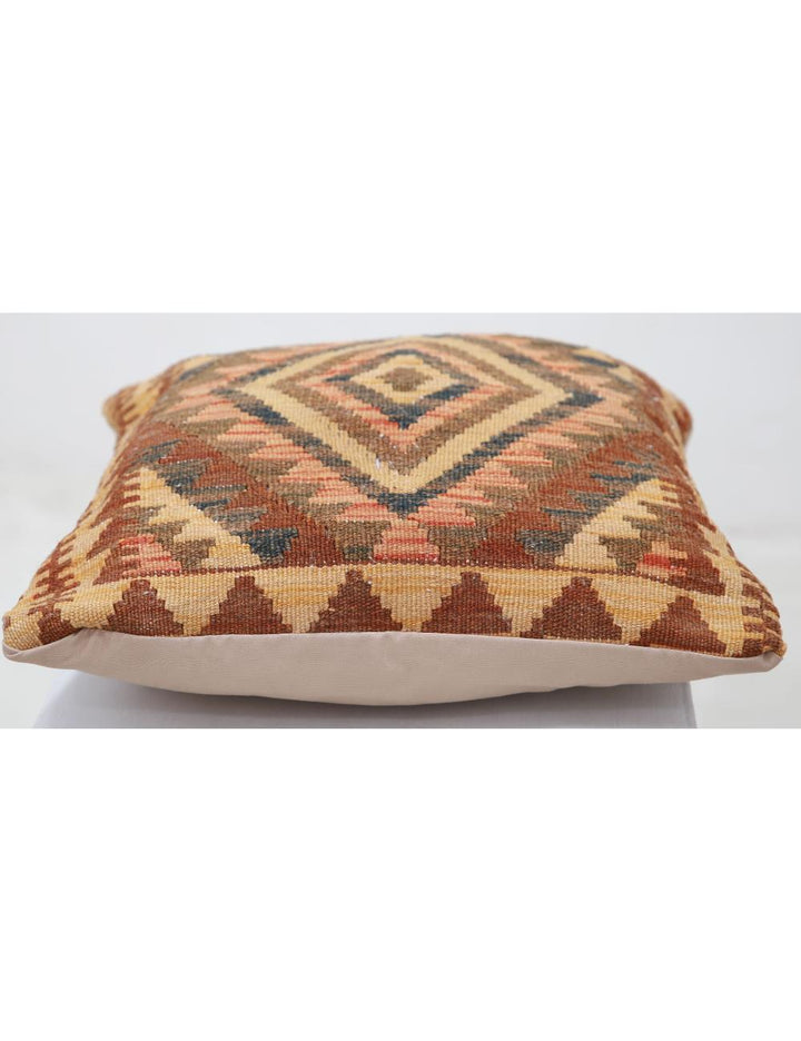 Hand Woven Tribal  Wool Pillow 1' 5" x 1' 5" - No. AT24480