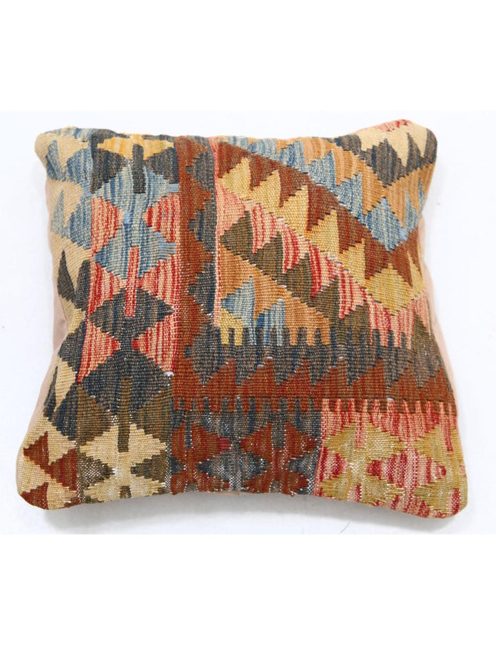Afghan Tribal Pillow 1' 5" x 1' 5" Hand-Woven