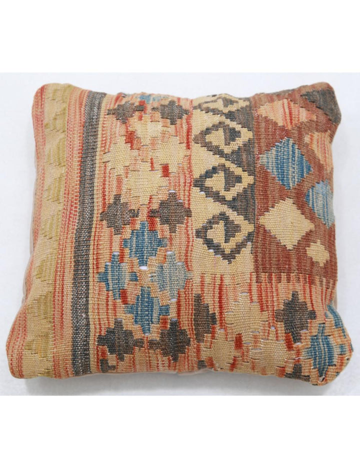 Afghan Tribal Pillow 1' 5" x 1' 5" Hand-Woven