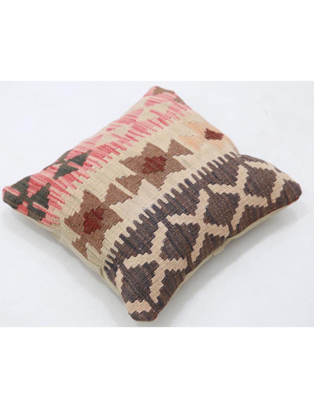 Afghan Tribal Pillow 1' 5" x 1' 5" Hand-Woven detail