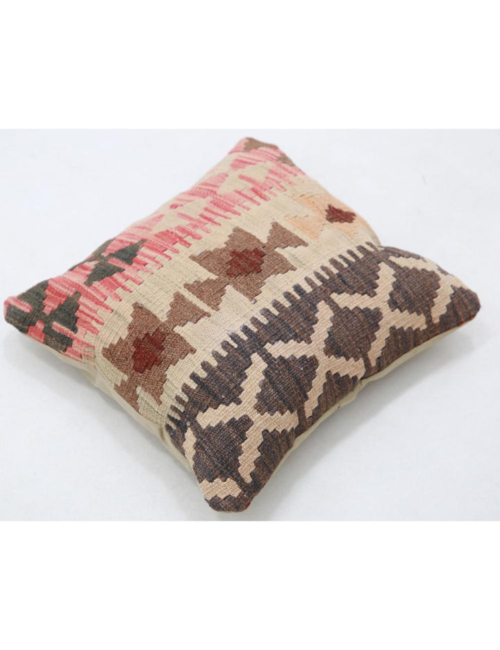 Afghan Tribal Pillow 1' 5" x 1' 5" Hand-Woven detail