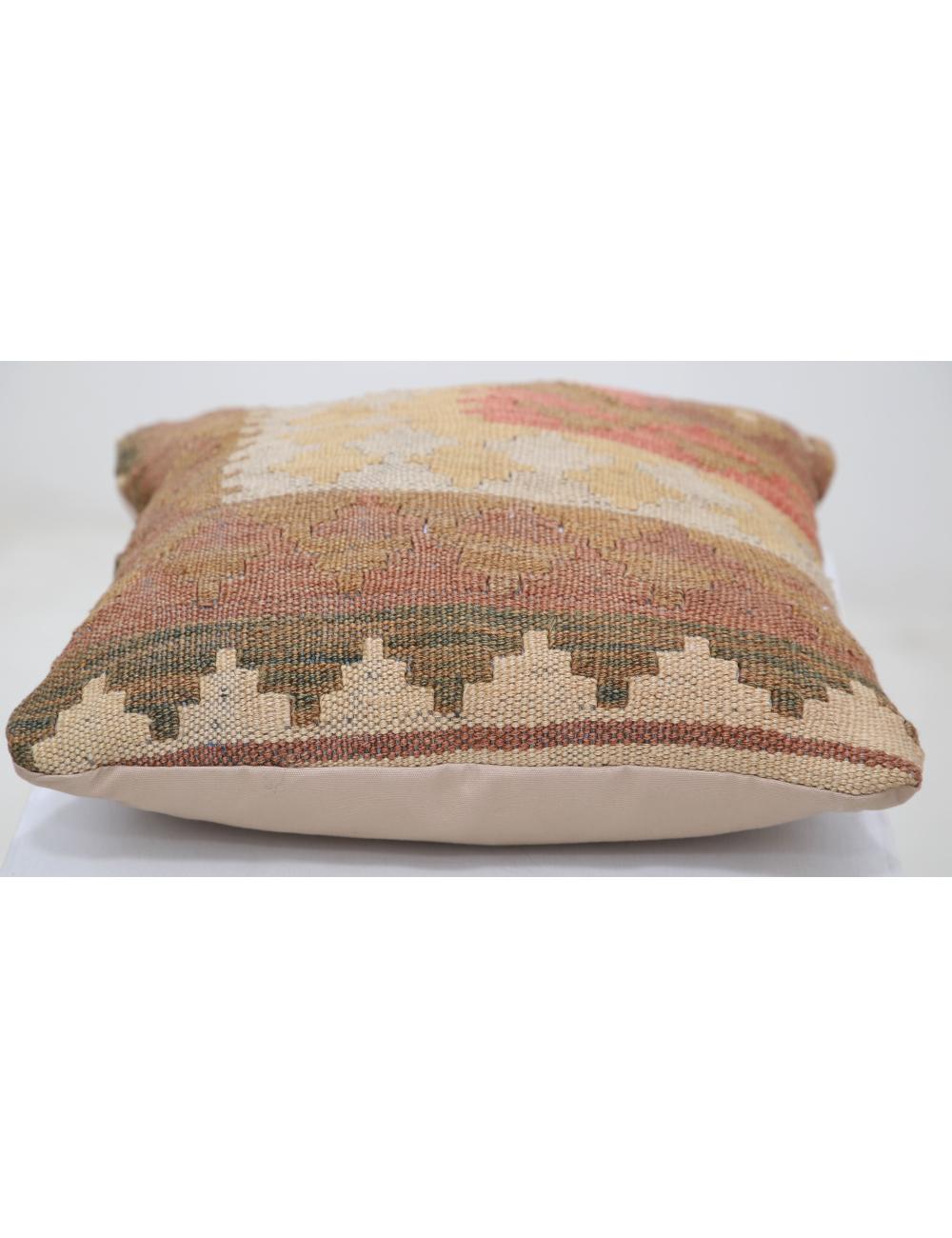 Afghan Tribal Pillow 1' 5" x 1' 5" Hand-Woven detail