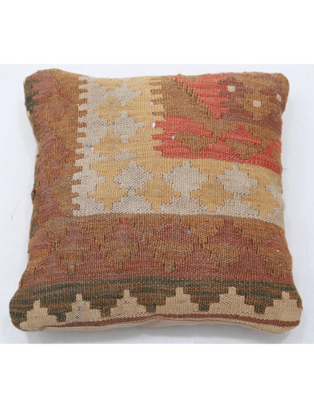 Afghan Tribal Pillow 1' 5" x 1' 5" Hand-Woven