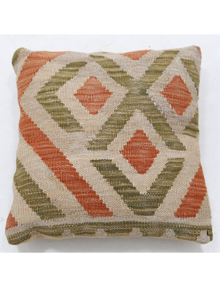 Afghan Tribal Pillow 1' 5" x 1' 5" Hand-Woven