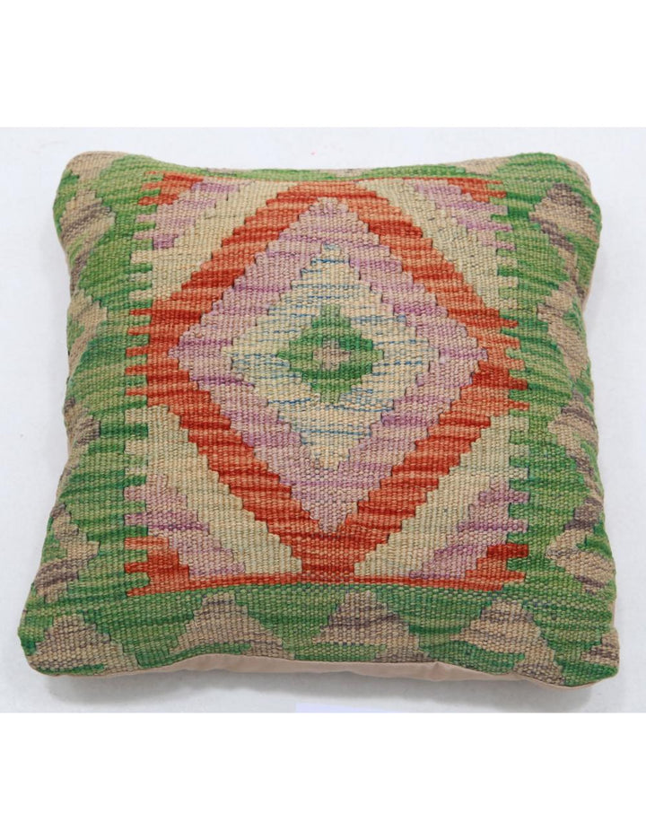 Afghan Tribal Pillow 1' 5" x 1' 5" Hand-Woven