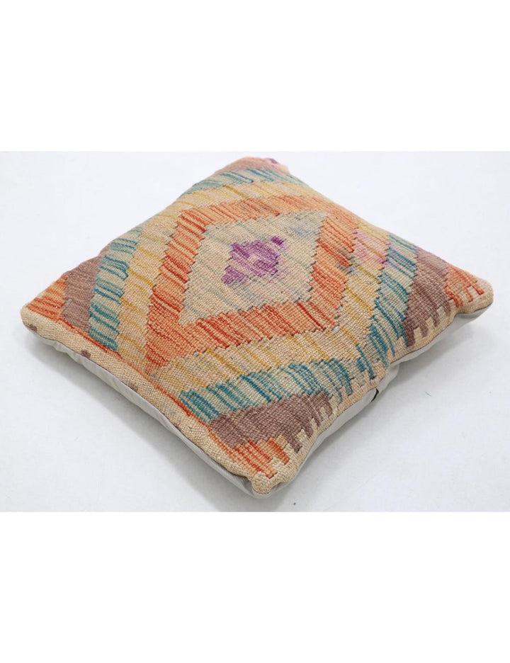 Afghan Tribal Pillow 1' 5" x 1' 5" Hand-Woven detail