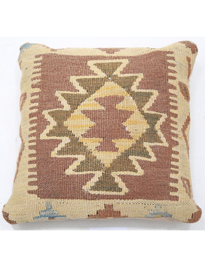 Afghan Tribal Pillow 1' 5" x 1' 5" Hand-Woven