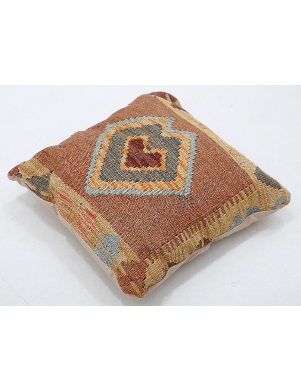 Afghan Tribal Pillow 1' 5" x 1' 5" Hand-Woven detail
