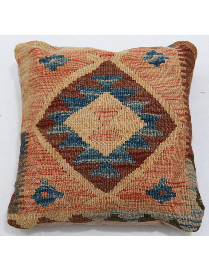 Afghan Tribal Pillow 1' 5" x 1' 5" Hand-Woven
