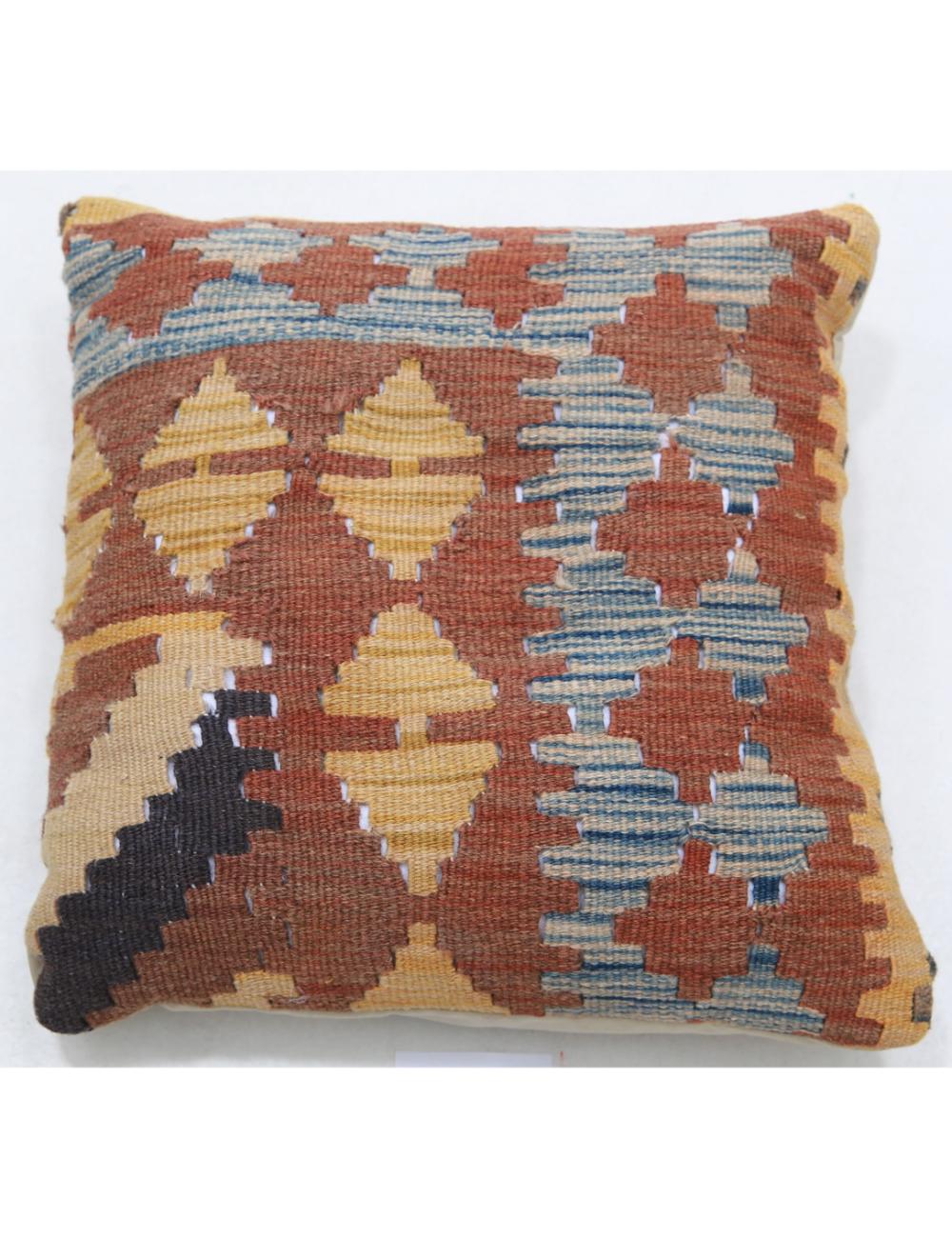 Hand Woven Tribal  Wool Pillow 1' 5" x 1' 5" - No. AT35896