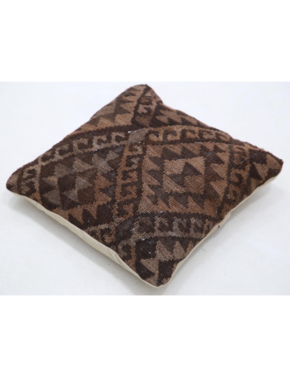 Hand Woven Tribal  Wool Pillow 1' 5" x 1' 5" - No. AT19556