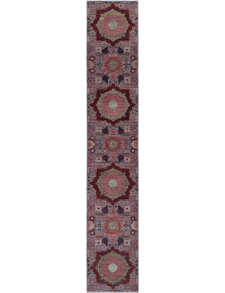 Hand Knotted Mamluk Wool Rug 2' 7" x 14' 10" - No. AT165925