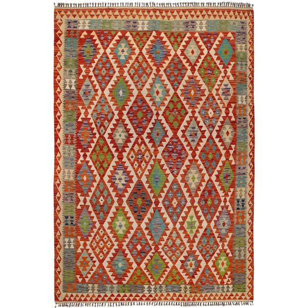 Hand Woven Wool Kelim 6' 9" x 10' 1" - No. AL64864