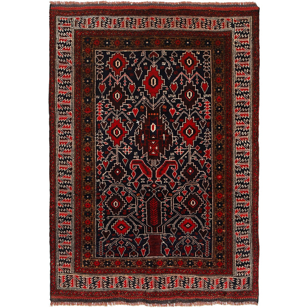 Traditional Baloch Rug 4' 0" x 5' 9" - No. AL68344