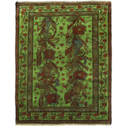 Green Color Overdyed 4' 2" x 5' 7" - No. AL26738