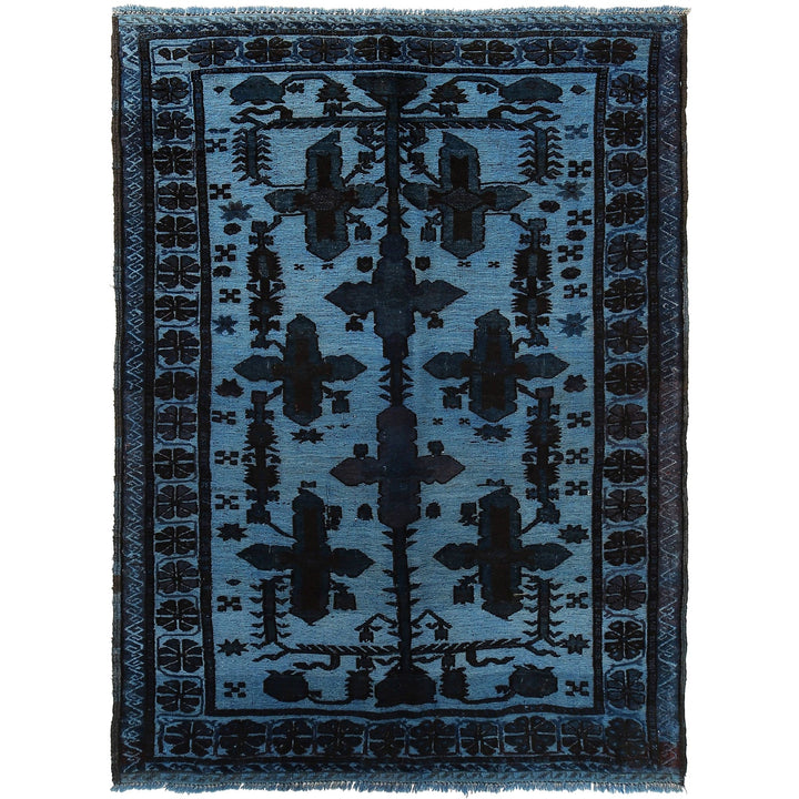 Hand Knotted Overdye Wool Rug 4' 2" x 6' 2" - No. AL54596