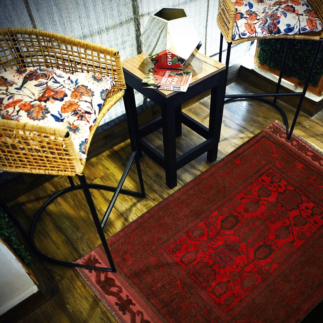 Overdyed Wool Carpet 3' 10" x 5' 3" - No. AL60161