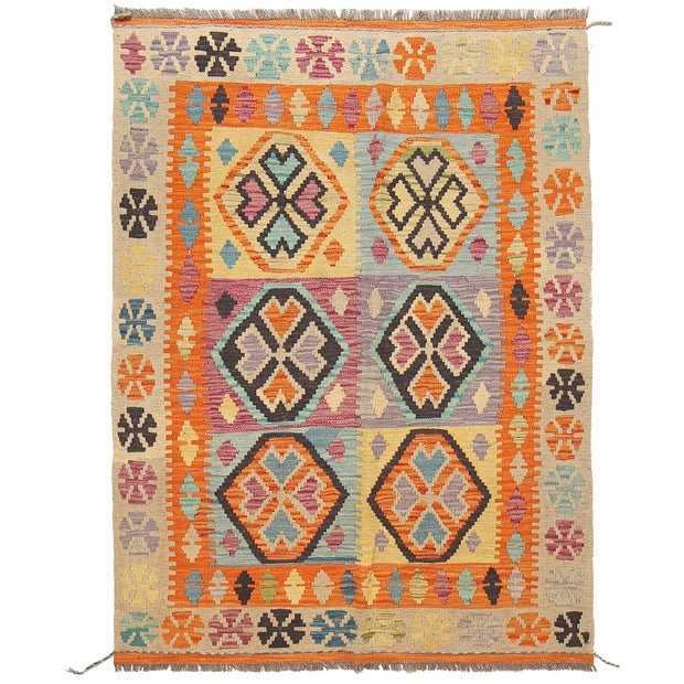 Handmade Vegetable Kelim 3' 7" x 4' 9" - No. AL57017