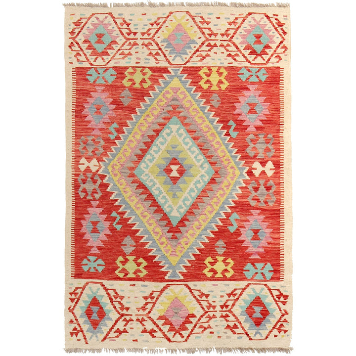 Small Size Chobi Kilim 3' 11" x 6' 4" - No. AL22229