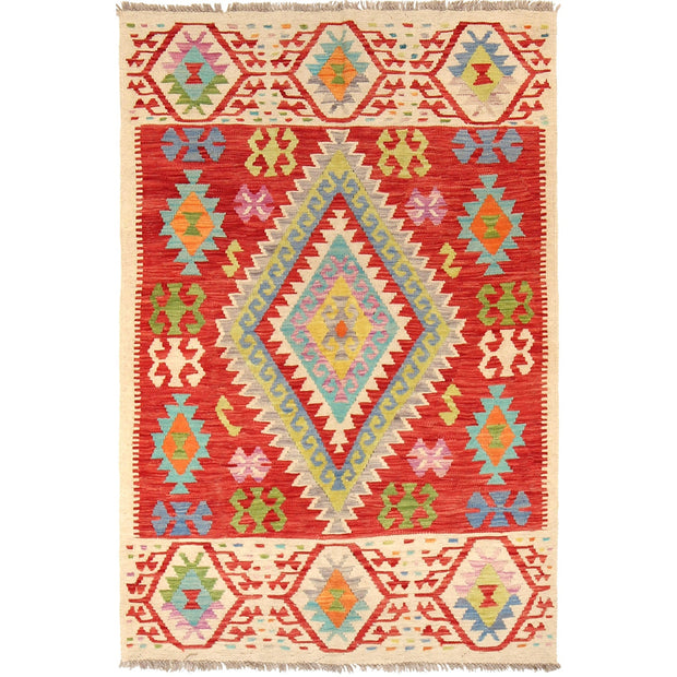 Small Size Chobi Kilim 4' 0" x 6' 0" - No. AL82750