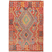 Handmade Afghan Vegetable Kilim 4' 0" x 6' 2" - No. AL50997