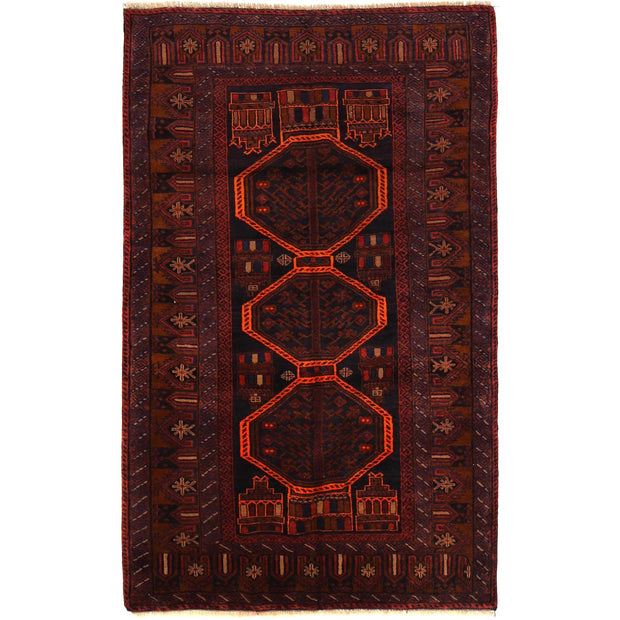 Traditional Baloch Rug 3' 12" x 6' 6" - No. AL35093