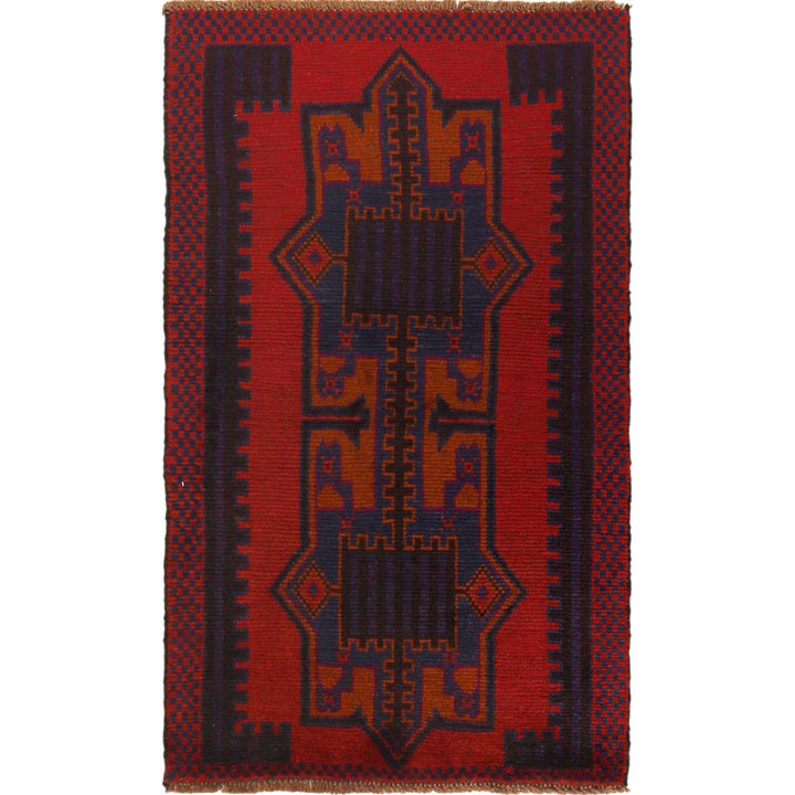 Hand Knotted Baluchi Rug 2' 9" x 4' 8" - No. AL67117