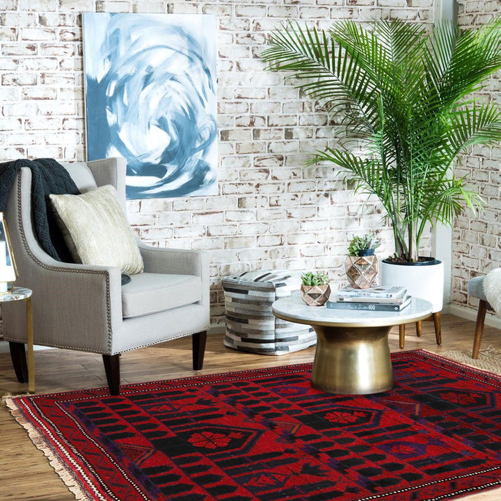 Baluch Small Size Rug 3' 1" x 4' 6" - No. AL58254