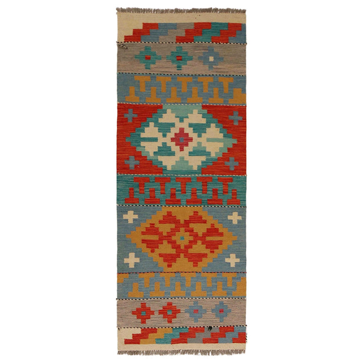 Handmade Afghan Kilim Runner 2' 4" x 6' 4" - No. AL15331