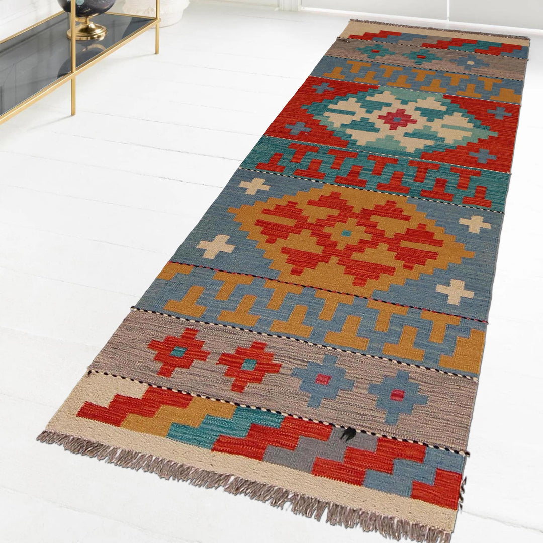 Handmade Afghan Kilim Runner 2' 4" x 6' 4" - No. AL15331