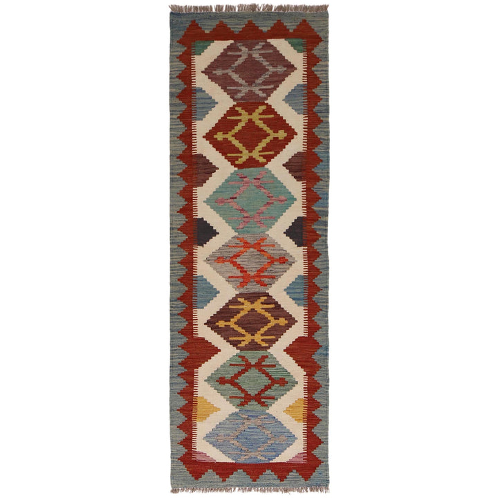 Afghan Vegetable Kelim Runner 2' 1" x 6' 8" Flat-Weave