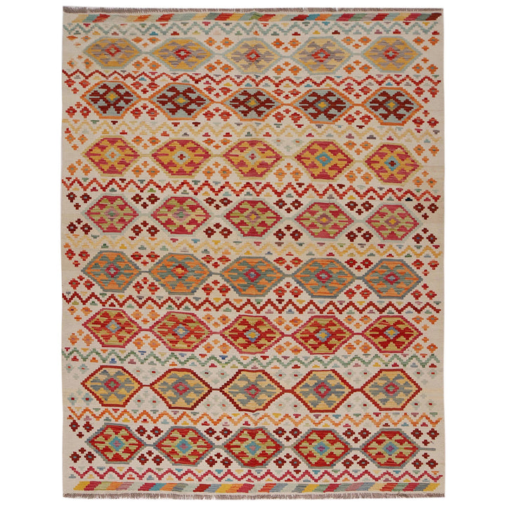 Afghan Kelim Rug 6' 0" x 8' 1" Flat-Weave