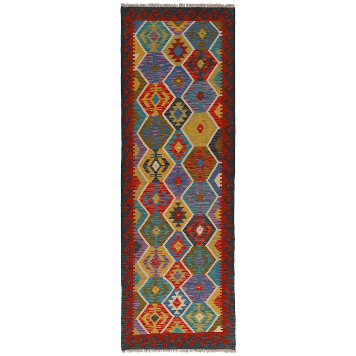 Afghan Kilim Runner 2' 8" x 9' 7" Flat-Weave