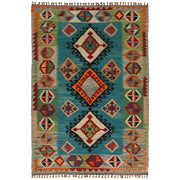 Handmade Vegetable Kelim 3' 11" x 5' 9" - No. AL97958