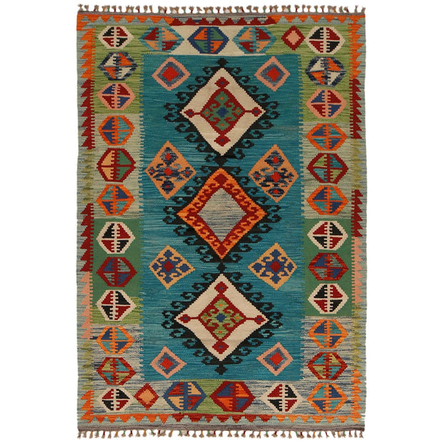 Handmade Vegetable Kelim 3' 11" x 5' 9" - No. AL97958