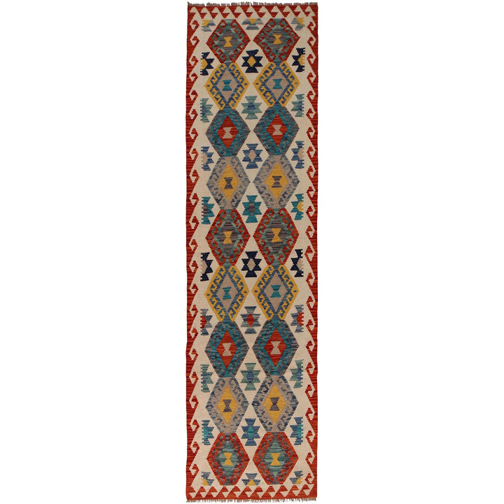 Hand Knotted Flatweave Kilim Runner 2' 5" x 9' 9" - No. AL96957