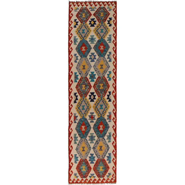 Hand Knotted Flatweave Kilim Runner 2' 5" x 9' 9" - No. AL96957