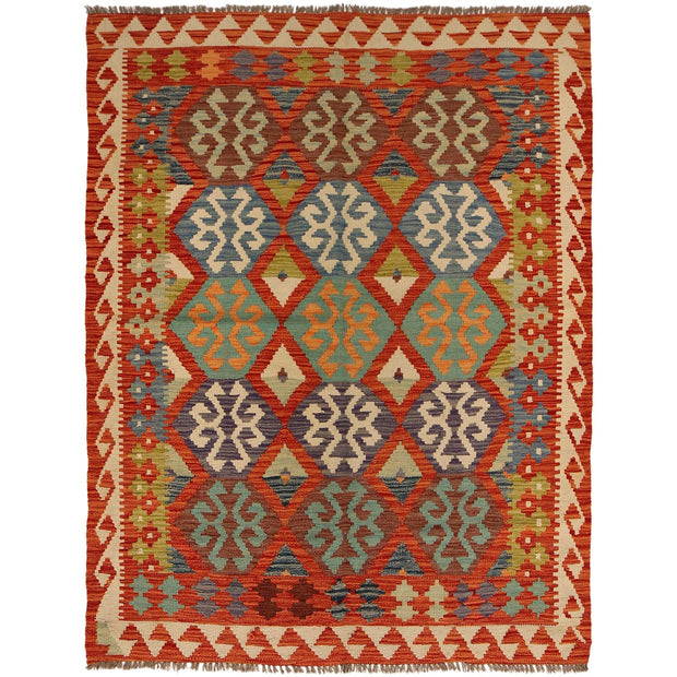 Handmade Vegetable Kilim 5' 1" x 6' 9" - No. AL54297