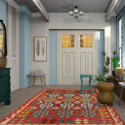 Handmade Vegetable Kilim 5' 1" x 6' 9" - No. AL54297